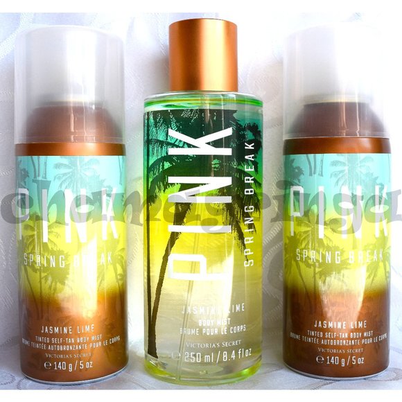 Victoria's Secret PINK Spring Break JASMINE LIME Tinted Bronzer Self-Tan + Mist - Picture 1 of 1